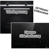 Siemens Backofen 71 Liter ecoClean + Midea Induktionskochfeld Booster autark 77cm