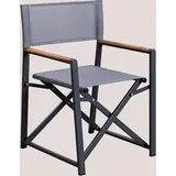 SKLUM 2er-Pack klappbare Garten-Regiestühle Jordana Grau Anthrazit