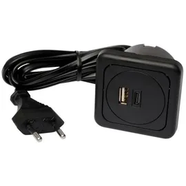 Inter Bär interBär 9016-014.81 3fach USB-Ladesteckdose 1er Set mit USB, mit USB-C® IP20 Schwarz