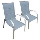 Merxx Lucca Stapelsessel 57 x 101,5 x 105 cm grau 2 St.