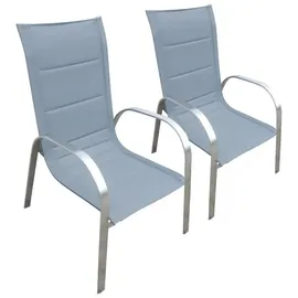 Merxx Lucca Stapelsessel 57 x 101,5 x 105 cm grau 2 St.