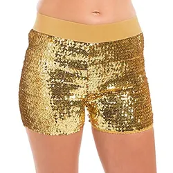 Pailletten-Hotpants, gold