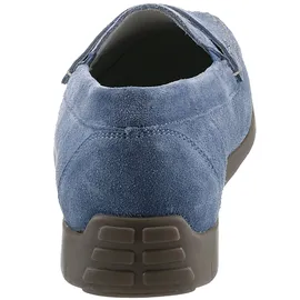 WALDLÄUFER Mokassin »H-LUCY« Slipper, Freizeitschuh, Halbschuh mit typischer Rahmennaht, H-Weite Gr. 6,5, jeansblau, , 47088425-6,5