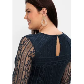 sheego Etuikleid Abendkleid Blau 56