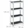 Relaxdays Schwerlastregal, HxBxT: 120 x 60 x 30 cm, 700 kg, verzinkter Stahl, Lagerregal Keller & Garage, schwarz/silber