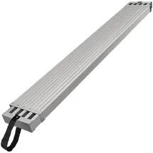 Vevor Teleskop-Arbeitsplanke aus Aluminium, 2,4–3,9 m, 227 kg Tragkraft, 31,8 cm breites Aluminium-Gerüstbrett, Verlängerungs-Bühnenbrett mit rutschfester Plattform, Gerüstleiter-Zubehör