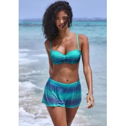 Badeshorts BUFFALO, Damen, Gr. 34, N-Gr, blau (blau, türkis), Polyester, Farbverlauf, Badehosen, mit Farbverlauf