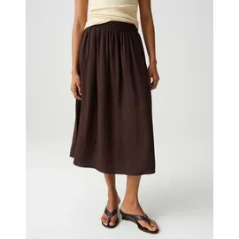 Opus Midirock Damen Crinkle Struktur Braun 40