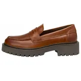 Marc O'Polo Marc OߴPolo Damen Loafer aus Leder Elegant, Braun (Cognac), 38