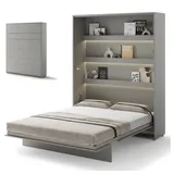 yourhouse24 Schrankbett Bed Concept Wandklappbett Vertikal Gästebett Grau 90/120/140/160/180cm