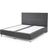 Inter Handels Boxspringbett MANILA anthrazit 180x200 cm ohne Matratze, ohne Topper