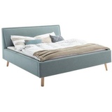 Meise Möbel meise.möbel Polsterbett Frieda 160 x 200 cm Stoff Blau Eisblau