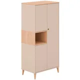 Paidi Babykleiderschrank Mila & Ben, Buche, Beige, Holzwerkstoff, massiv, 94.8x205.8x58.2 cm, Blauer Engel, Goldenes M, Babymöbel, Babykleiderschrank