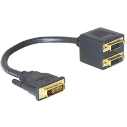 Delock DVI-Adapter DVI-D M W 20 cm Goldbeschichtete Anschlüsse