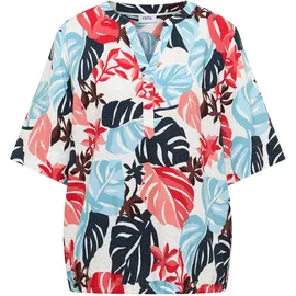 Cecil Kurzarm Bluse mit Split Neck Weiß L