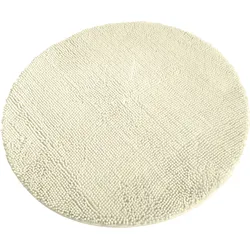 Badematte KINZLER "Chenille" Gr. 7, beige (natur), H:18mm, Polyester, Badematten, Badteppich, Uni Farben, weich, als rechteckig & halbrund erhältlich