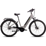 Saxonette E-Bike SAXONETTE "SAXONETTE Deluxe Plus" E-Bikes Gr. 50 cm, 28 Zoll (71,12 cm), silberfarben E-Bikes
