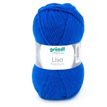 Gründl Lisa Premium uni, royalblau, 50 g/ 133 m, Nadelstärke: 3.5-4.5, 100% Polyacryl,