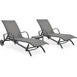 Sonnenliege Stahl Textilene Garten Liege Relaxliege Mehrere Auswahl vidaXL