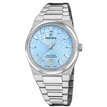 Festina F20051/3 Uhr Herrenuhr Edelstahl Silber - Quarz Datum - Saphirglas, Wasserdicht 10 ATM - Rive Collection