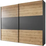 Wiemann Schwebetürenschrank Korfu 300 x 236 cm Holzoptik Braun Eiche