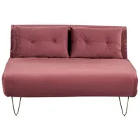 Beliani 2-Sitzer Sofa VESTFOLD in Rosa/Gold - (W) 130 x (H) 81 x (L) 80 cm | Gr.: onesize