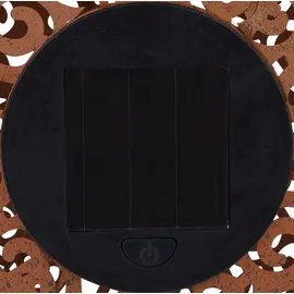 ETC Shop LED Solarleuchte, Dekorgeflecht-Kugel, Höhe 54 cm