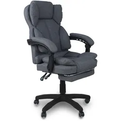 Bürostuhl mit gepolsterten 3-Punkt-Armlehnen - Schreibtischstuhl mit Kopf- und Fußstütze - ergonomischer Bürostuhl mit einer verstellbaren Rückenlehne für gesündere Sitzpositionen