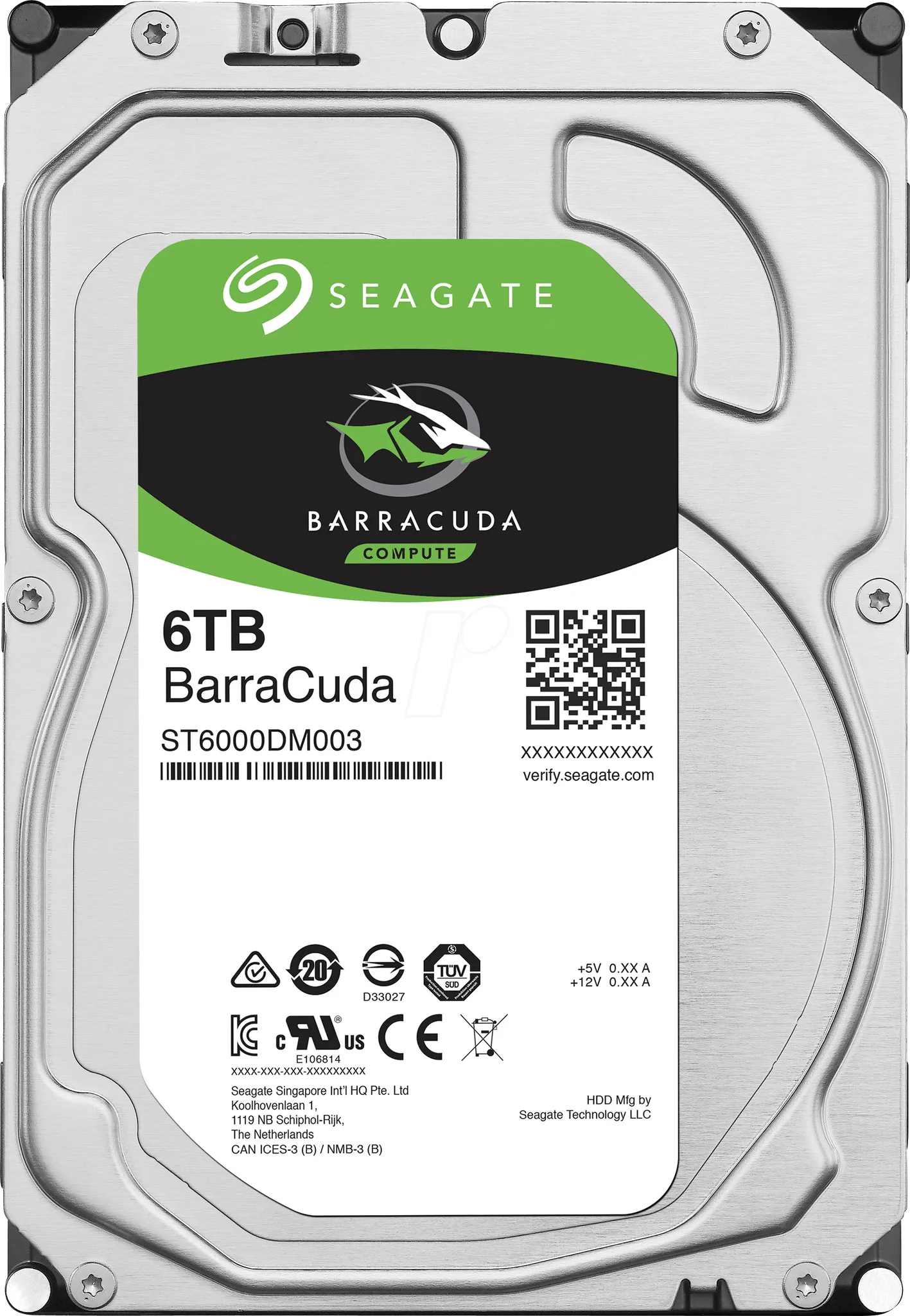 Preisvergleich Produktbild ST6000DM003 - 6TB Festplatte Seagate BarraCuda - Desktop