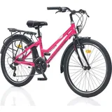 Toys Store 24 Zoll Alu Fahrrad Cityrad 24 Mädchen Rad 21G 38cm STVO