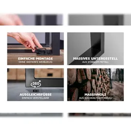 Sam Esstisch Baumkante massiv Akazie natur 220 x 100 weiß NICK