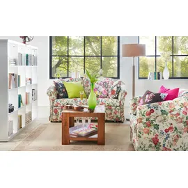 Sofa.de Schlafsofa Anke Webstoff 163 x 85 x 89 cm Beige/Mehrfarbig mit Schlaffunktion