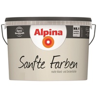 Alpina Farbe 2,5 Liter Sanfte Farben Kiesel Grau Matt hochdeckende Wandfarbe