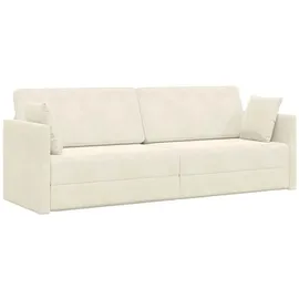 vidaXL Schlafsofa Creme 213 X 70 X 77 Cm Samt Vidaxl
