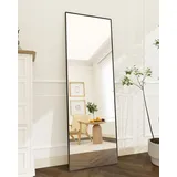 Minimalistisch Rahmen Standspiegel 140×40cm Solider Ganzkörperspiegel Frei Stehe