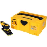 Mirka DEOS 383CV Schwingschleifer, leistungsstarker und kompakter Mirka Schleifer mit Zentralabsaugung und Klett, Schleifmaschine im Case geeignet für Schleifpapier 70 x 198 mm