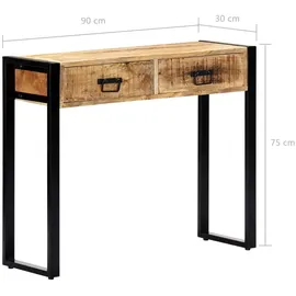 vidaXL Konsolentisch 90 x 30 x 75 cm braun