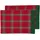 Homescapes Tischset Aus 100% Baumwolle, 2er-set, rot kariert, - Homescapes