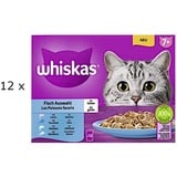 Whiskas Jumbopack Whiskas Senior Frischebeutel 144 x 85 g - 7+ Fischauswahl in Gelee