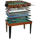 Mendler Tischkicker HWC-M33, Spieltisch Tischtennis Tischfußball Billard Hockey Backgammon 15in1 Multiplayer, MDF 80x123x101cm