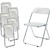 [en.casa] Klappstuhl Pornainen 6 Stk. Weiß