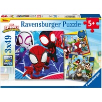 Ravensburger Kinderpuzzle 05730 - Spideys Abenteuer - 3x49 Teile
