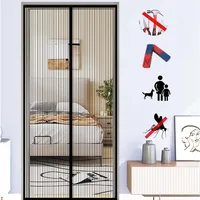 ZFEBHMY Magnet Fliegengitter Tür,Fliegenvorhang Magnet Balkontür Ohne Bohren,Fliegenvorhang HäNde Frei,für Balkontür Wohnzimmer Terrassentür-Black A|| 90x180cm(35x70inch)