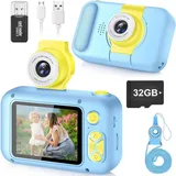 arnssien KinderKamera,ARNSSIEN Kinder Kamera,Selfie,Geschenk für3 4 5 6 7 8 9 10Jahre Mädchen und Junge,2.4in Display Digitalkamera,180°Flip Objektiv,Spielzeug ab 3 Jahre