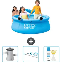 Intex Easy Set Schwimmbecken rund – Wal – 183x51 cm – Zubehör CB82 Blau No Size