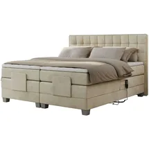 MKS Meble Motor Boxspringbett mit Bettkasten ¦ beige ¦ Maße (cm): B: 208 H: 118
