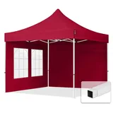 TOOLPORT Faltpavillon Economy 3 x 3 m inkl. 2 Seitenteile rot 59039