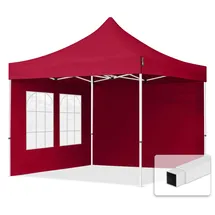 TOOLPORT Faltpavillon Economy 3 x 3 m inkl. 2 Seitenteile rot 59039