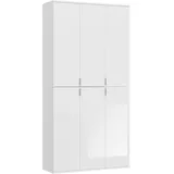MID.YOU Drehtürenschrank Projekt X 91 x 193 x 34 cm Weiß
