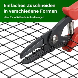 Wiltec Maschendrahtzaun 1x5 m Schwarz Höhe 100 cm Maschengröße 25x25 mm